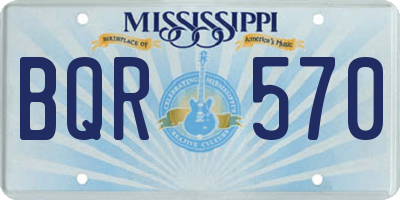 MS license plate BQR570