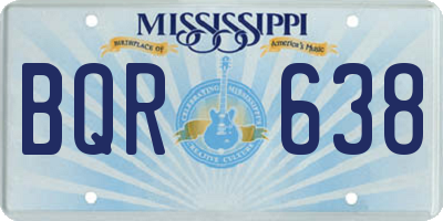 MS license plate BQR638