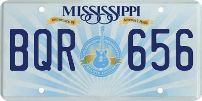 MS license plate BQR656