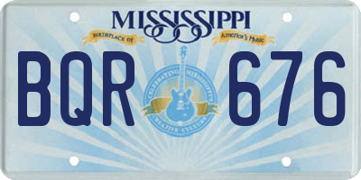 MS license plate BQR676
