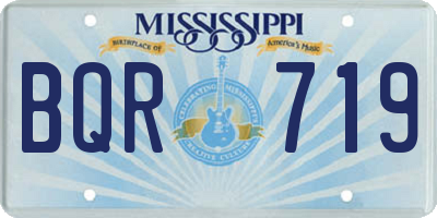 MS license plate BQR719