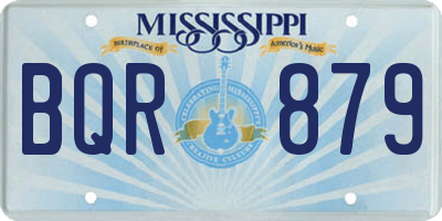 MS license plate BQR879