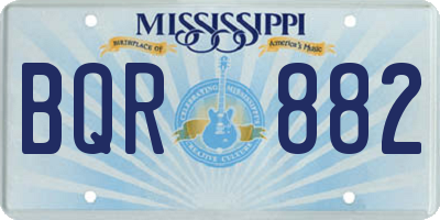 MS license plate BQR882