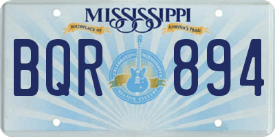 MS license plate BQR894