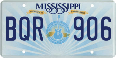 MS license plate BQR906