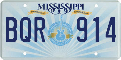 MS license plate BQR914