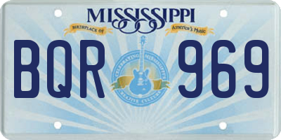 MS license plate BQR969