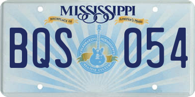 MS license plate BQS054