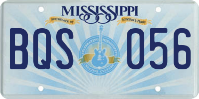 MS license plate BQS056