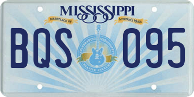 MS license plate BQS095