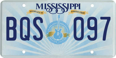MS license plate BQS097