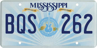 MS license plate BQS262