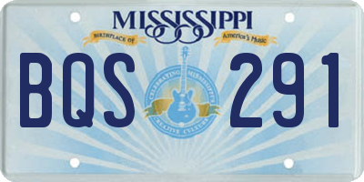 MS license plate BQS291