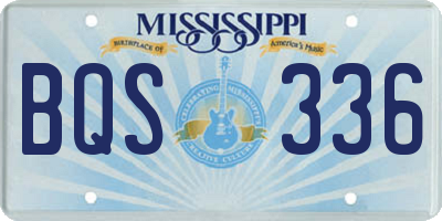 MS license plate BQS336