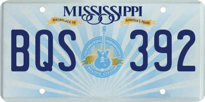 MS license plate BQS392
