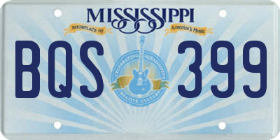 MS license plate BQS399