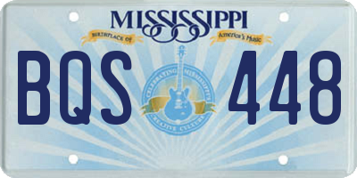 MS license plate BQS448