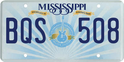 MS license plate BQS508