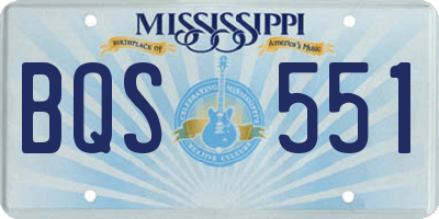 MS license plate BQS551