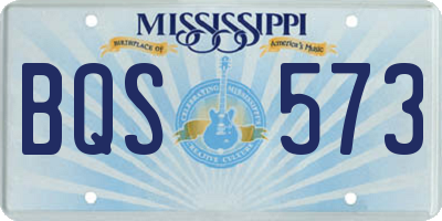 MS license plate BQS573