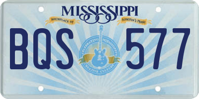 MS license plate BQS577