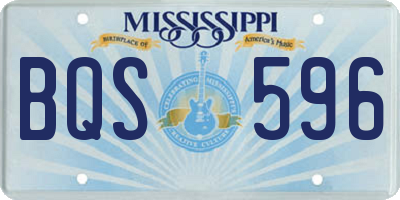 MS license plate BQS596