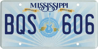 MS license plate BQS606