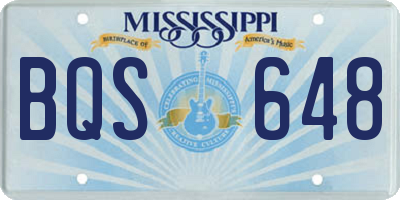 MS license plate BQS648
