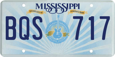 MS license plate BQS717