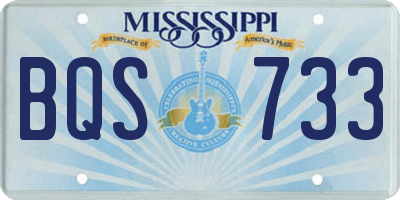 MS license plate BQS733
