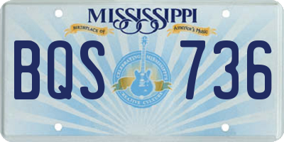 MS license plate BQS736