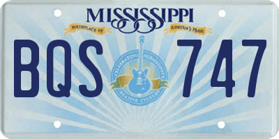 MS license plate BQS747
