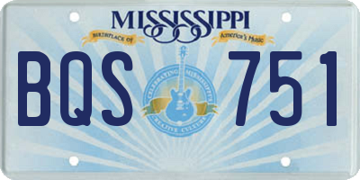 MS license plate BQS751