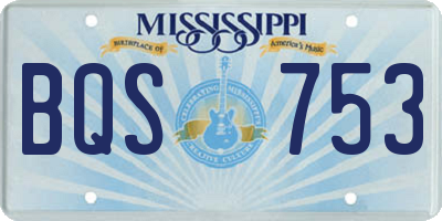 MS license plate BQS753