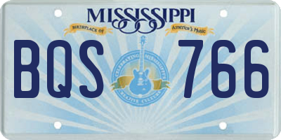 MS license plate BQS766