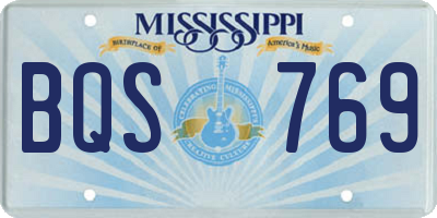 MS license plate BQS769