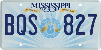MS license plate BQS827