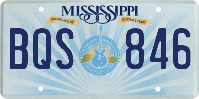 MS license plate BQS846