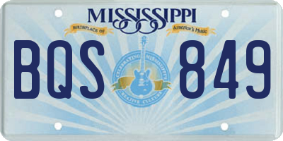 MS license plate BQS849
