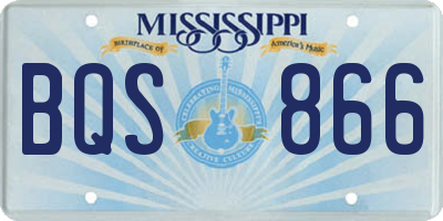 MS license plate BQS866