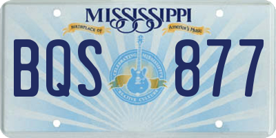 MS license plate BQS877
