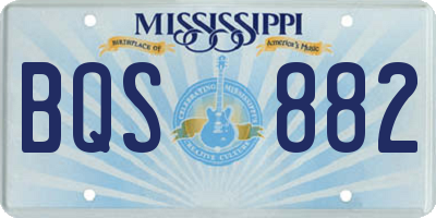 MS license plate BQS882