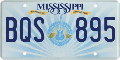 MS license plate BQS895