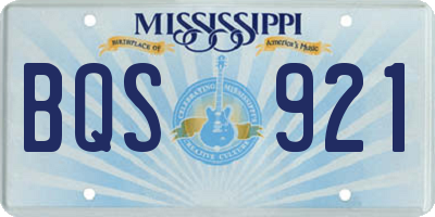MS license plate BQS921