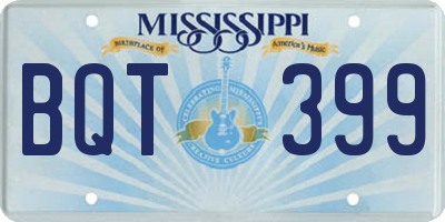 MS license plate BQT399