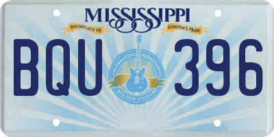 MS license plate BQU396