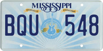 MS license plate BQU548