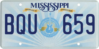 MS license plate BQU659