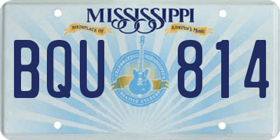 MS license plate BQU814