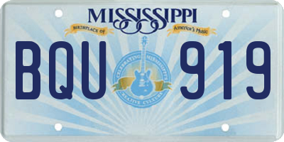 MS license plate BQU919